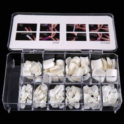 White/clear/natural False Toe Nail 500 Pcs Hot False Artificial Nails Sticker Natural Acrylic False Toe Nails Tips